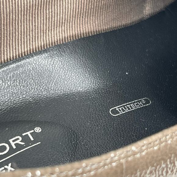 Rockport Size 7 truFLEX Chenole Tan Suede Slip-On Loafer Shoes Patent Leather - Picture 12 of 13